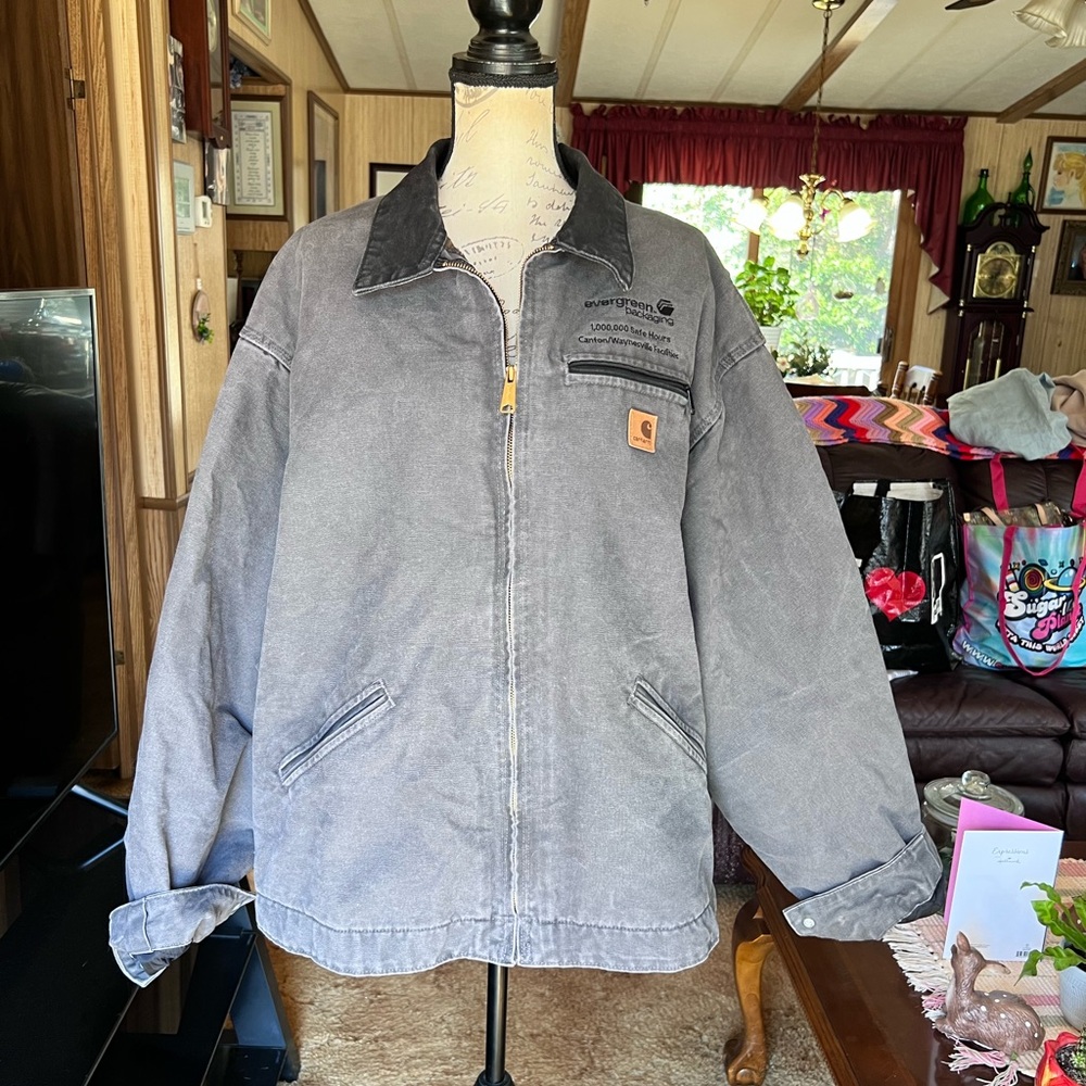 Carhartt J97 Detroit Jacket in the color Gravel (GVL), manufactured in June 2006